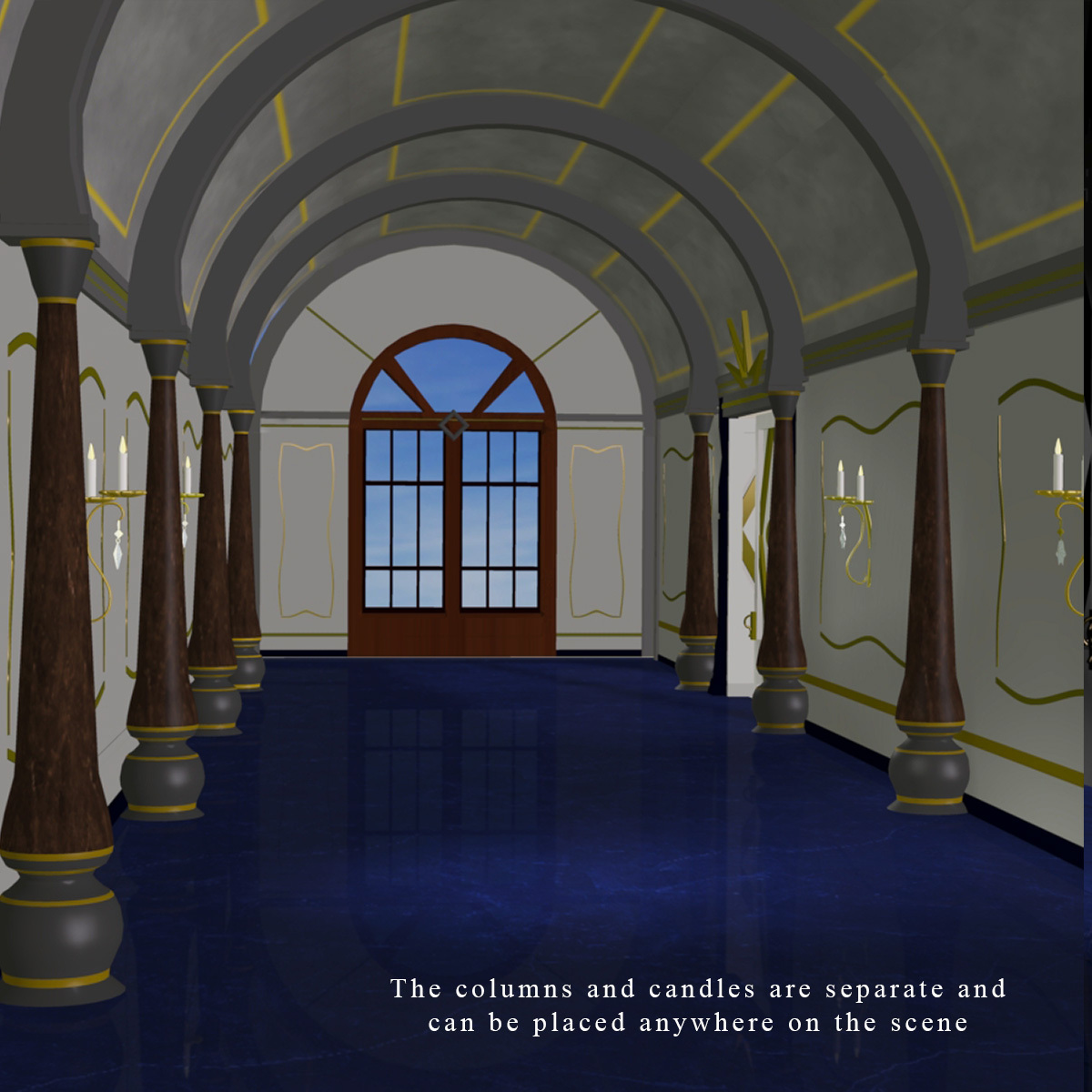 Castle Hallway for Poser by N/A