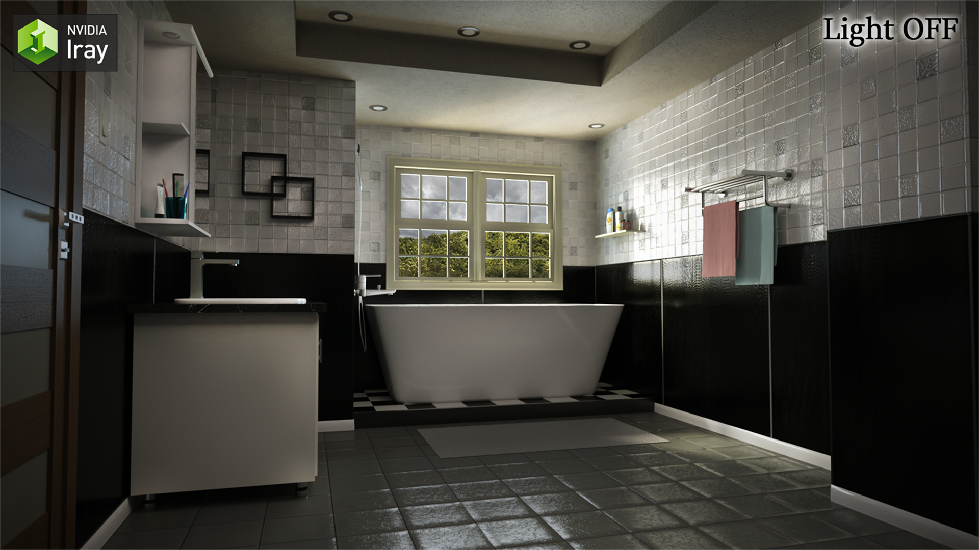 Black & White Bathroom by N/A