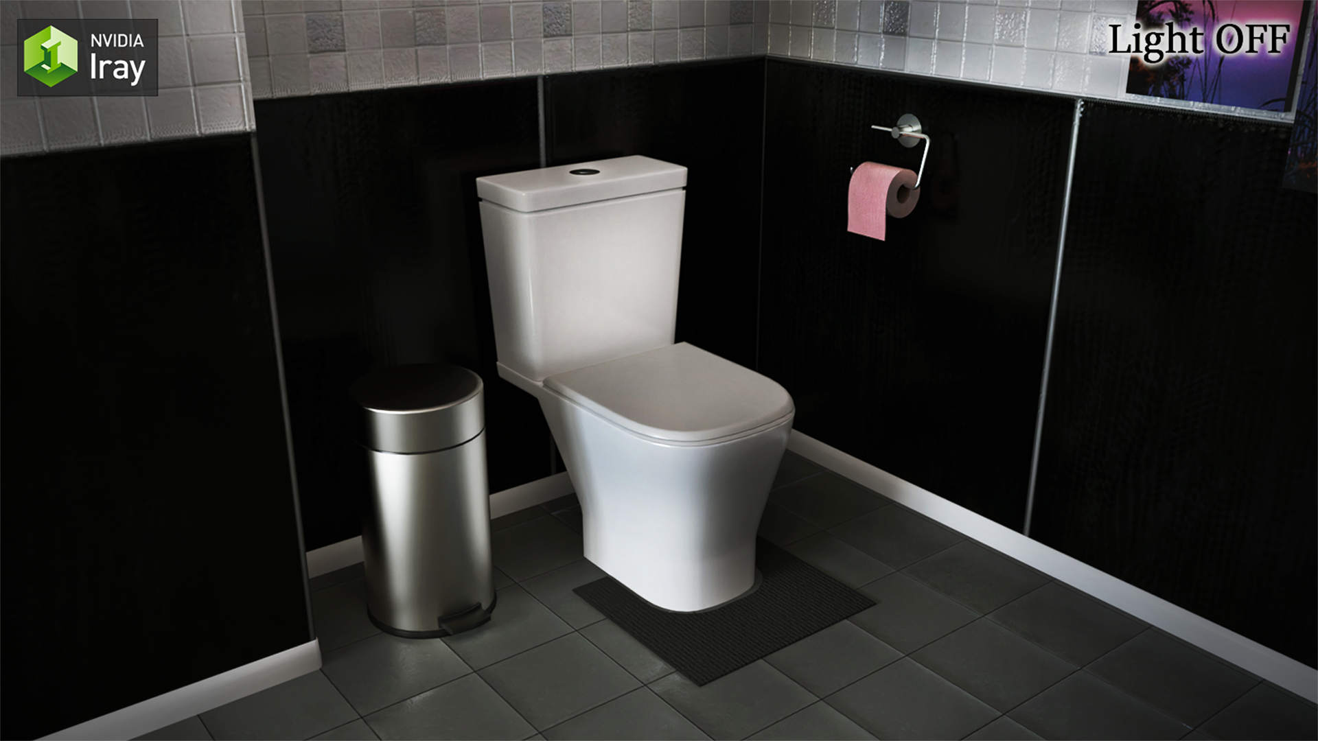 Black & White Bathroom by N/A