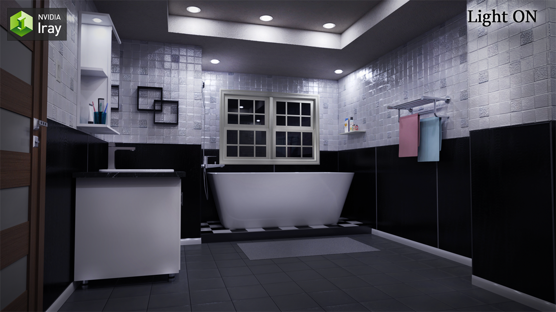 Black & White Bathroom by N/A
