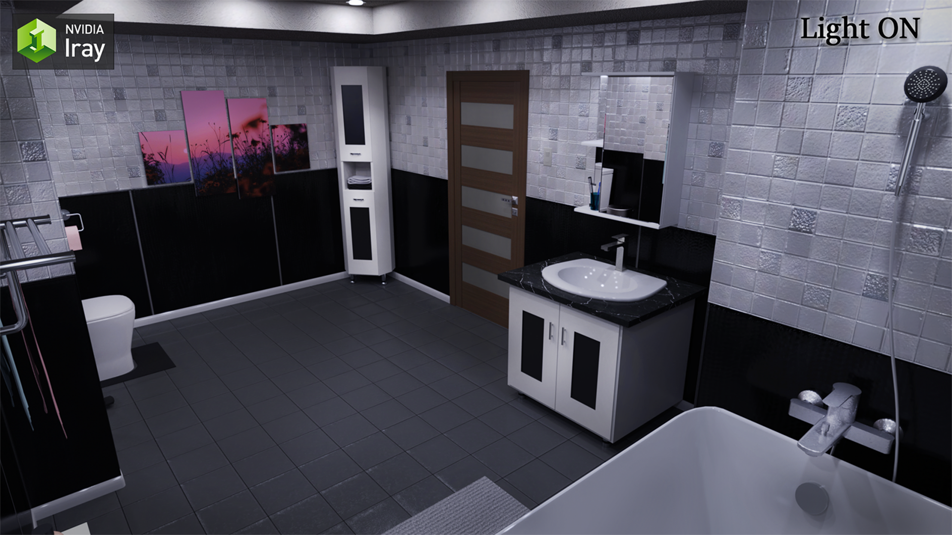 Black & White Bathroom by N/A