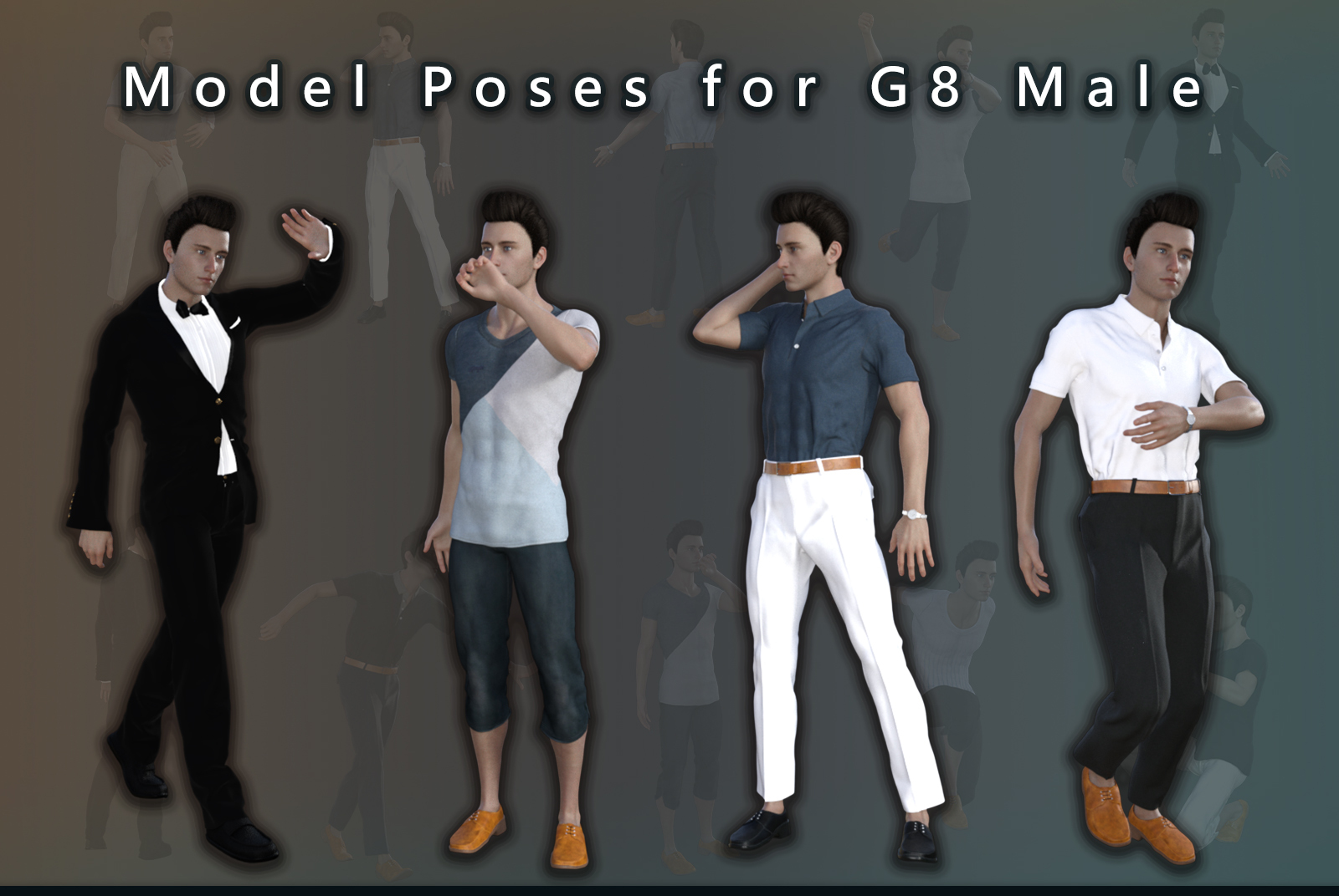 Model Poses for G8 Male by N/A