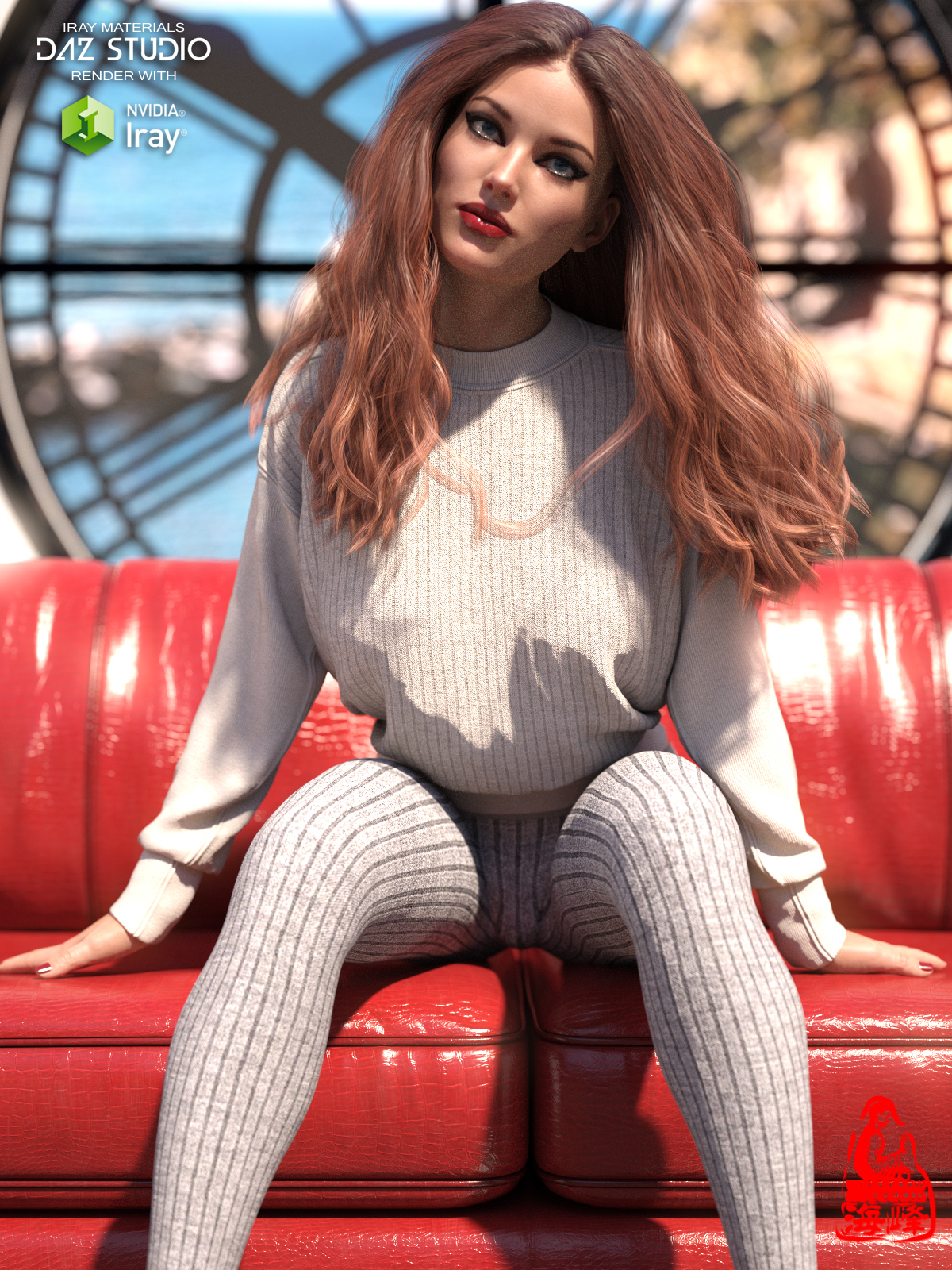 dForce Crew Sweater for Genesis 8 Females by N/A
