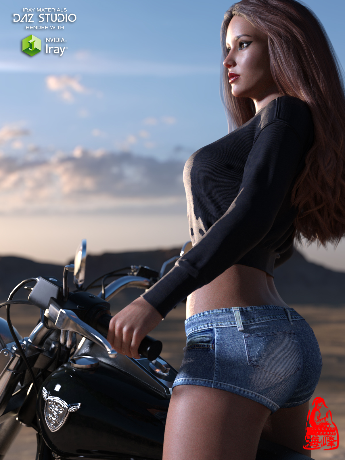 dForce Crew Sweater for Genesis 8 Females by N/A