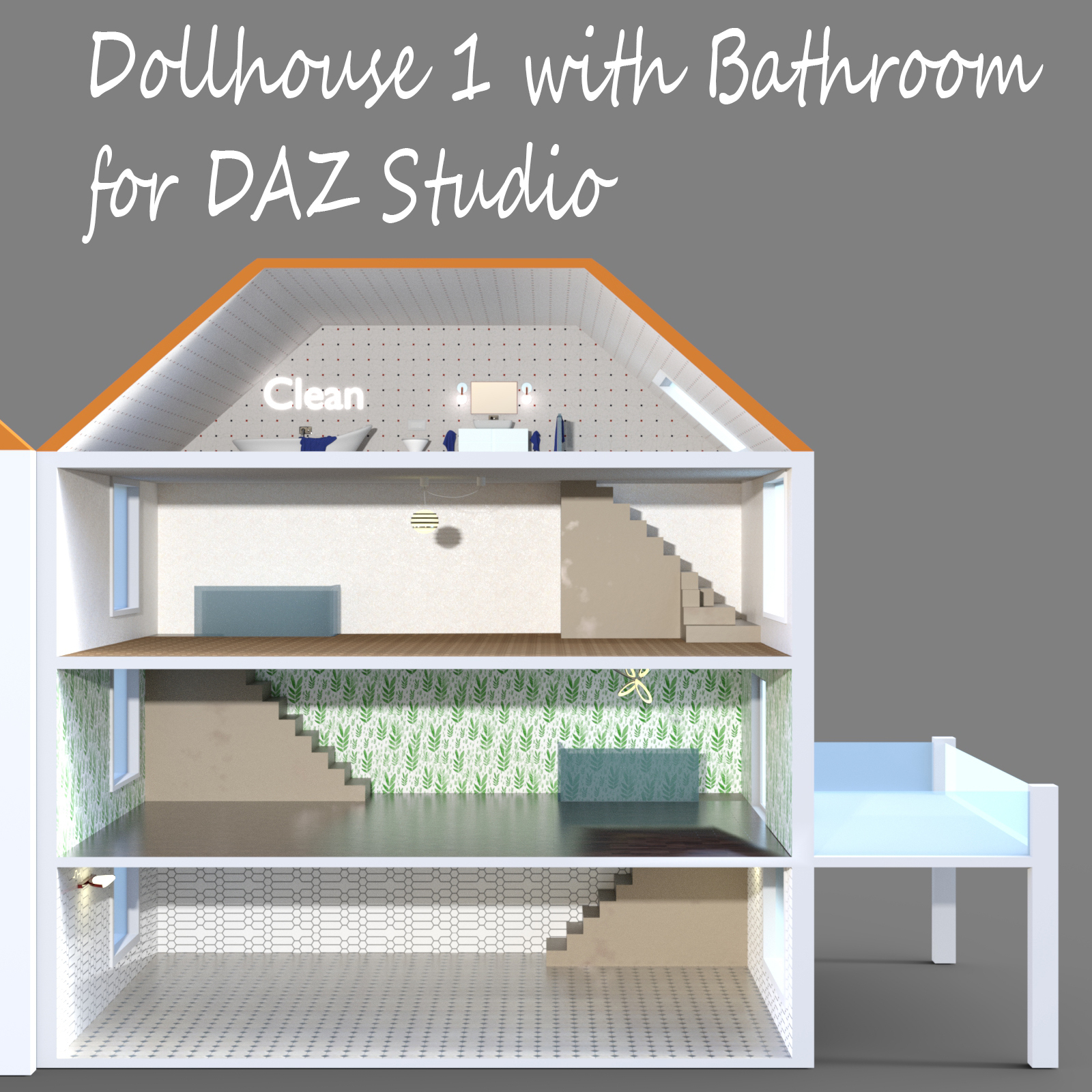 Dollhouse 1 with Bathroom by N/A