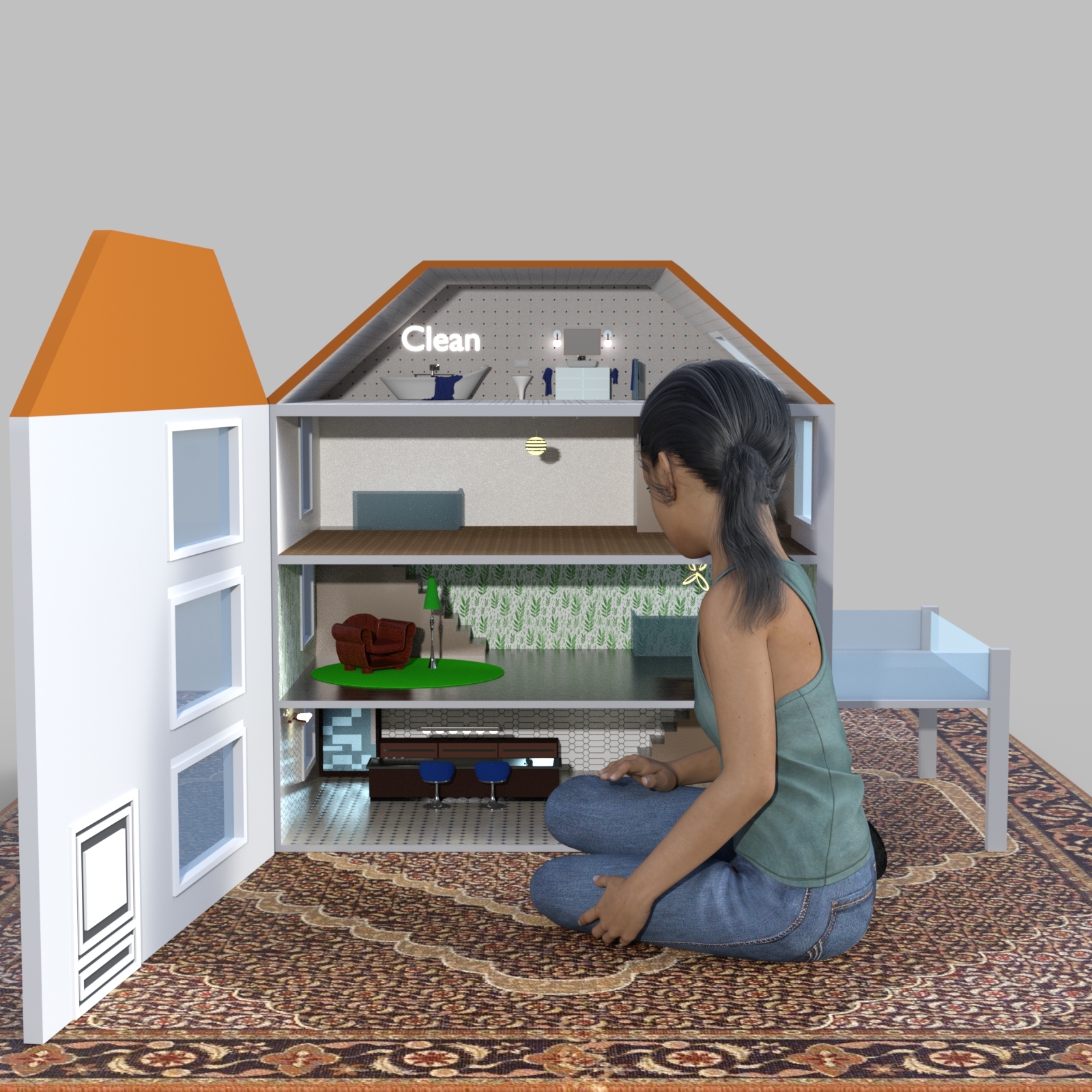 Dollhouse 1 with Bathroom by N/A