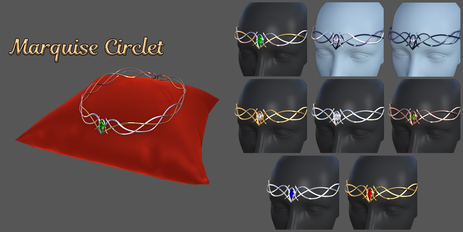 Elegant Circlets for Genesis 8 Female by N/A