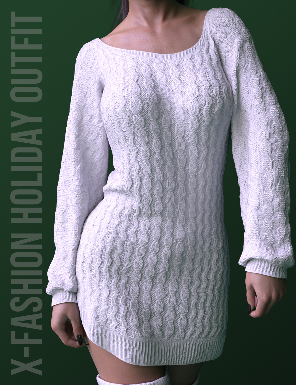 X-Fashion Holiday Outfit for Genesis 8 Females by N/A