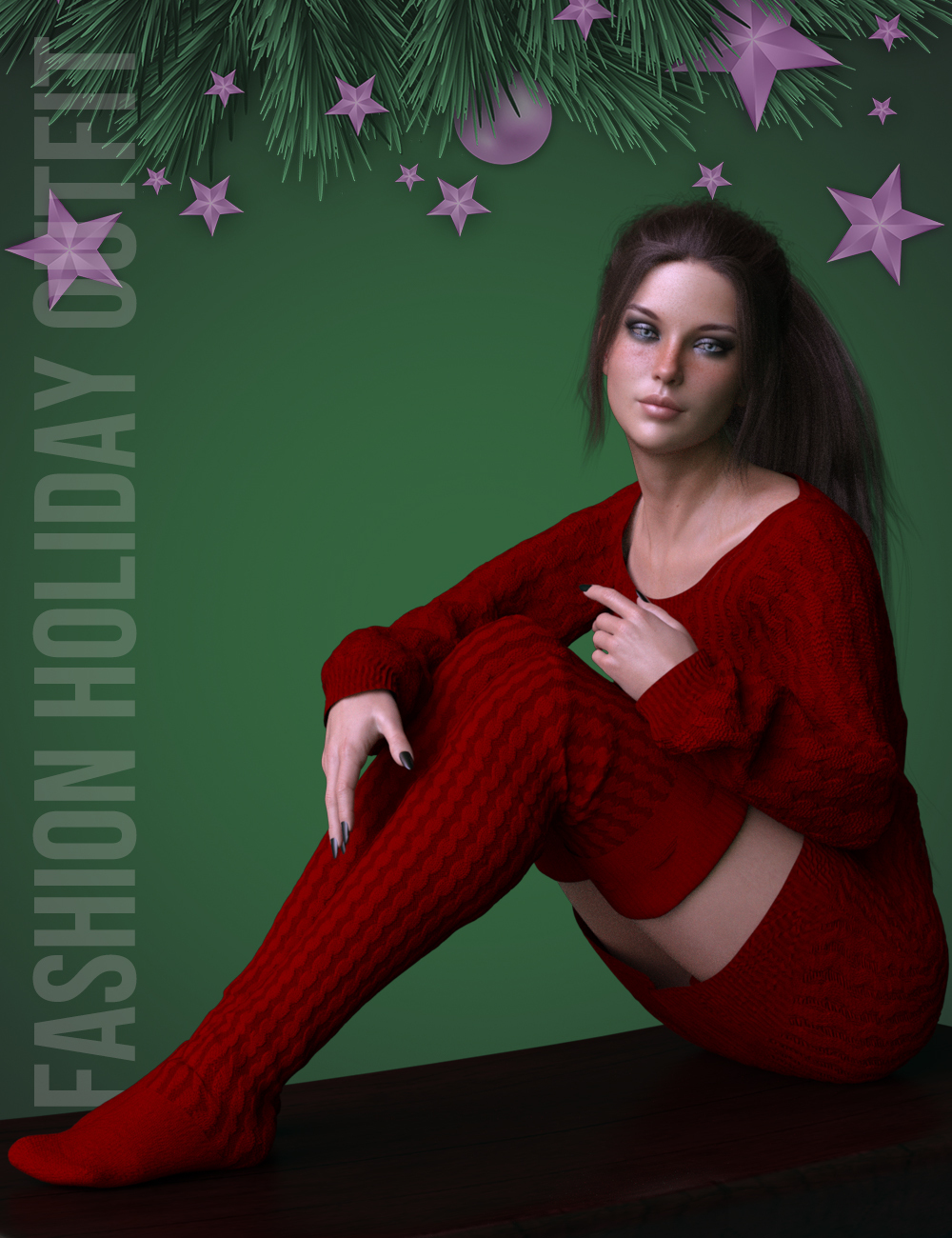 X-Fashion Holiday Outfit for Genesis 8 Females by N/A