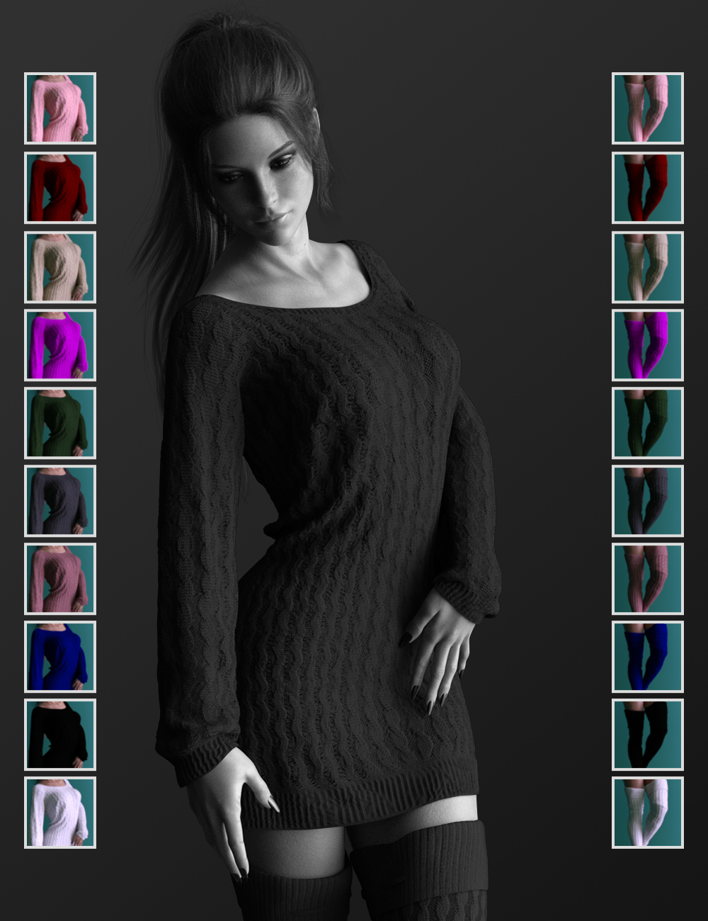 X-Fashion Holiday Outfit for Genesis 8 Females by N/A