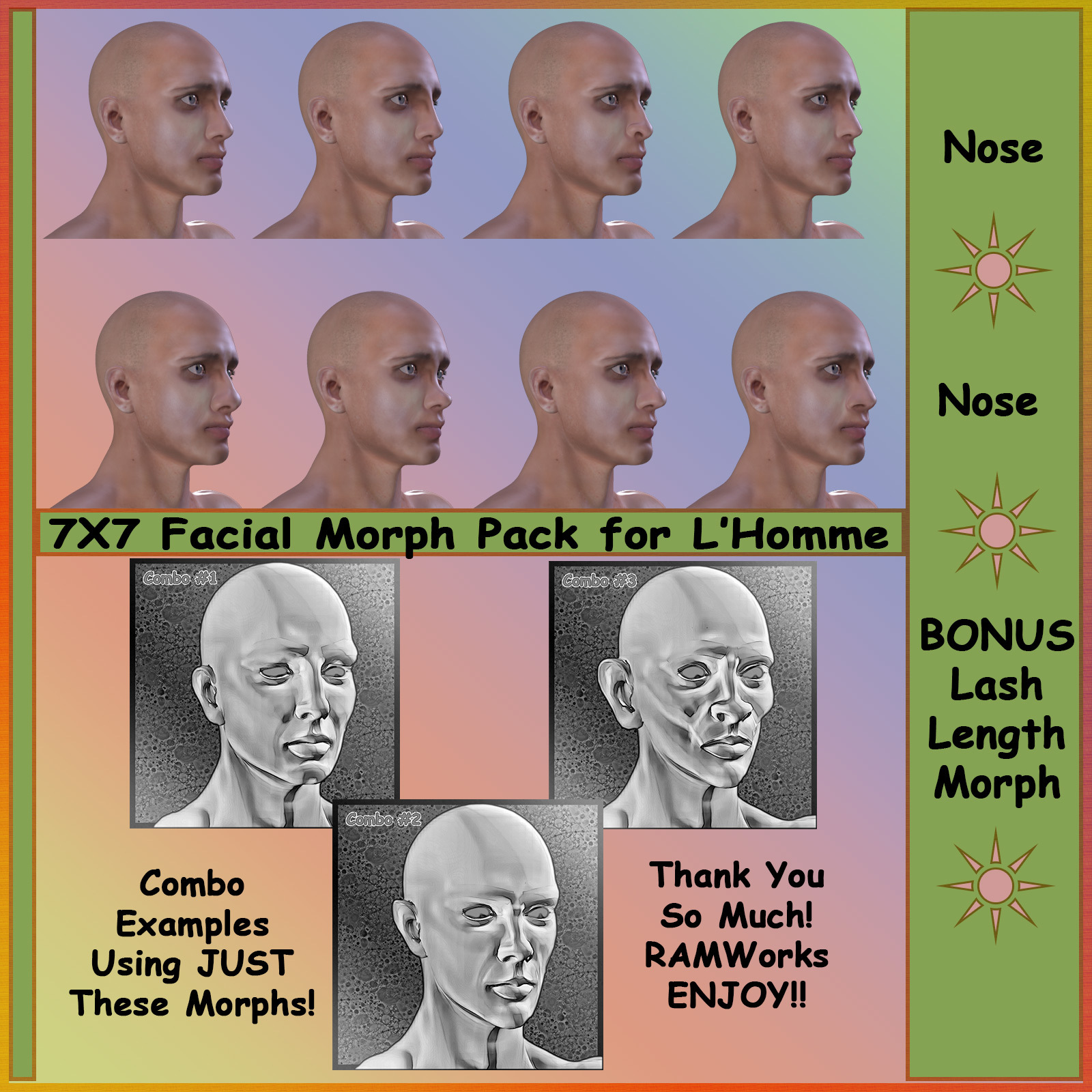 7X7 Facial Morphs for L'Homme by N/A