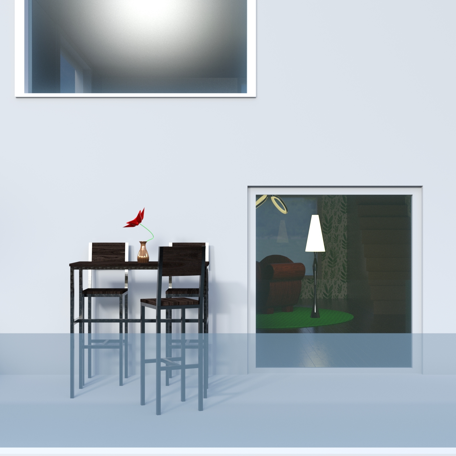 Balcony Set for Dollhouse 1 by N/A