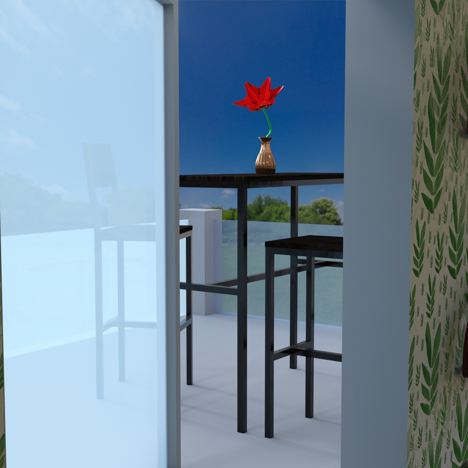 Balcony Set for Dollhouse 1 by N/A
