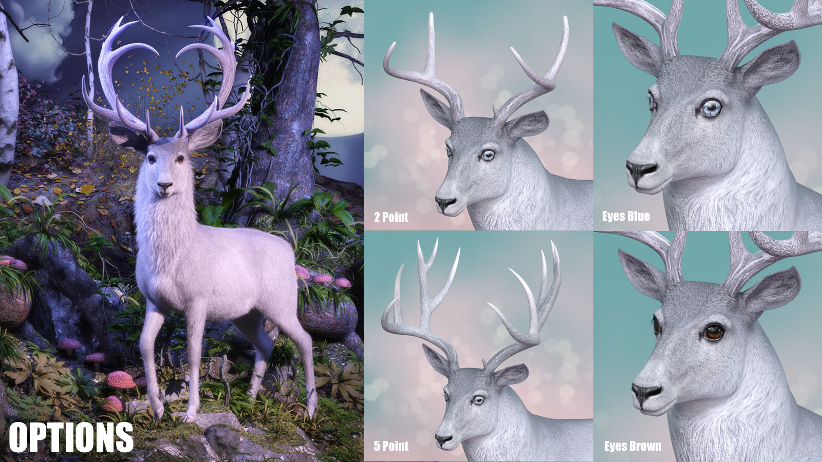 CWRW Silver Stag and Reindeer by N/A