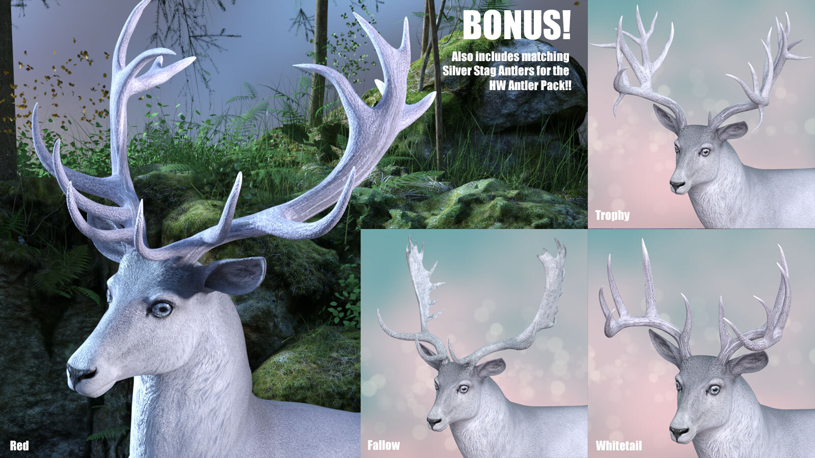 CWRW Silver Stag and Reindeer by N/A