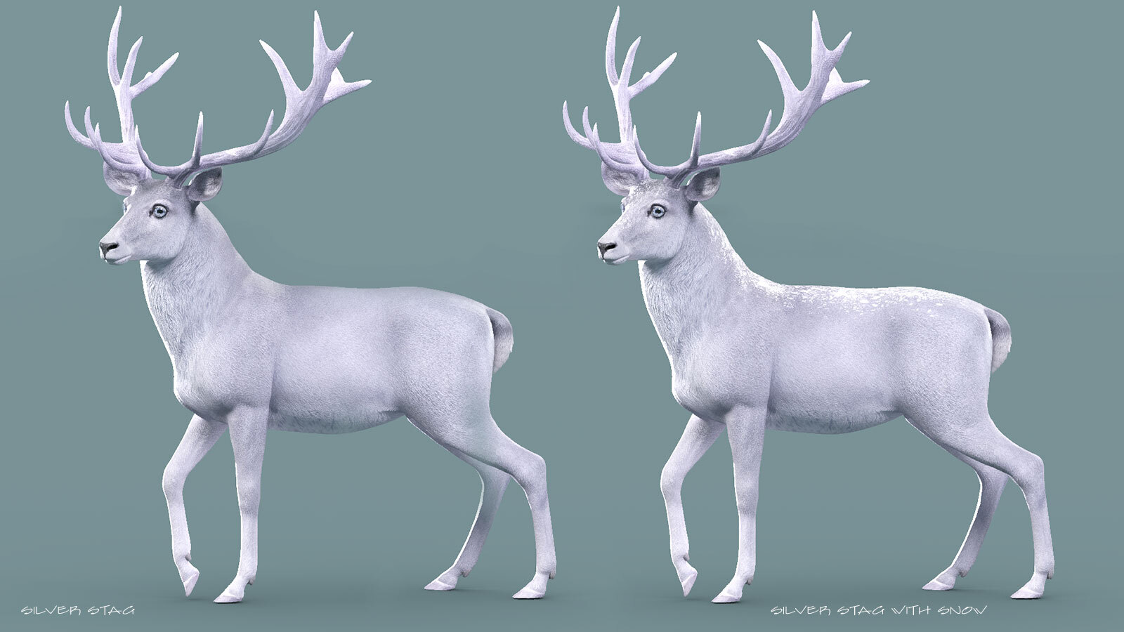 CWRW Silver Stag and Reindeer by N/A