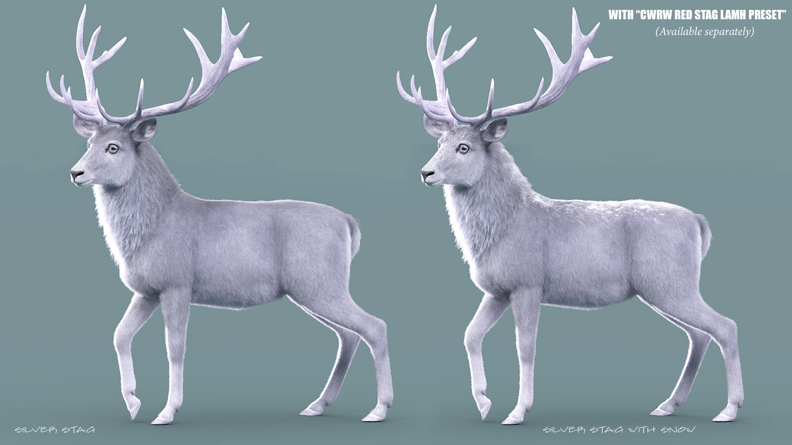 CWRW Silver Stag and Reindeer by N/A