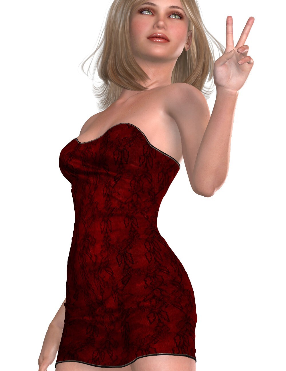 Dawn's Strapless Mini Dress by N/A