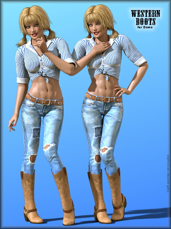 Western Boots for Dawn - DAZ Studio by N/A