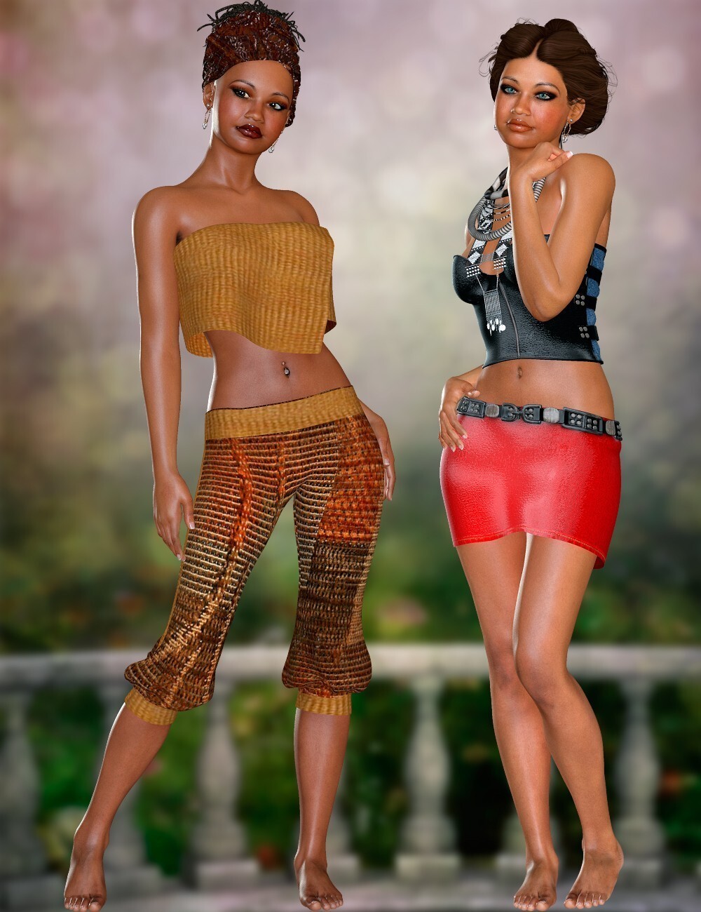 The Face of Africa Skin Set 1 for Dawn - Poser by N/A