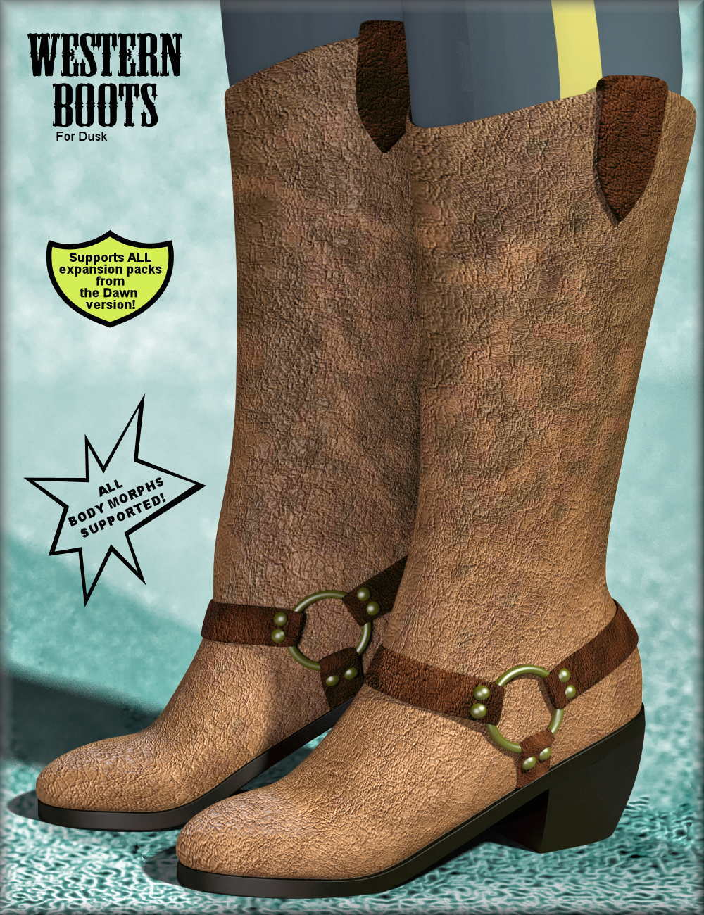 Western Boots for Dusk - DAZ Studio by N/A