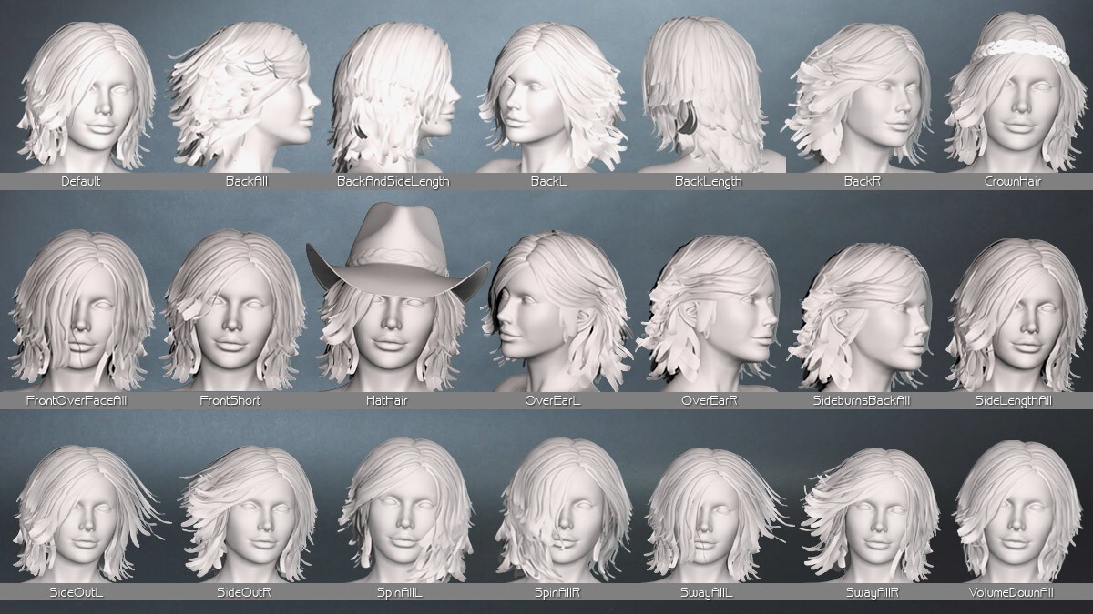 Dawn's Mid Length Hair by N/A