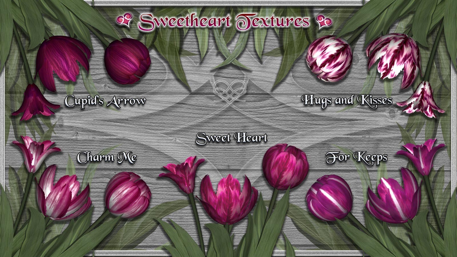 Sweetheart Textures for Lisa's Botanicals Tulips by N/A