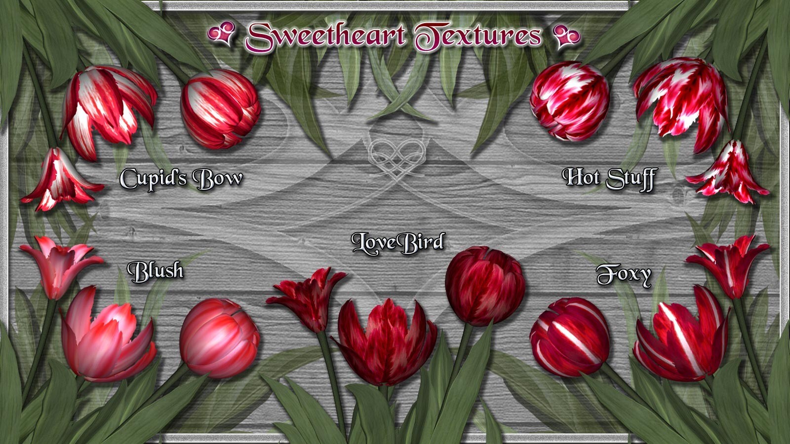 Sweetheart Textures for Lisa's Botanicals Tulips by N/A
