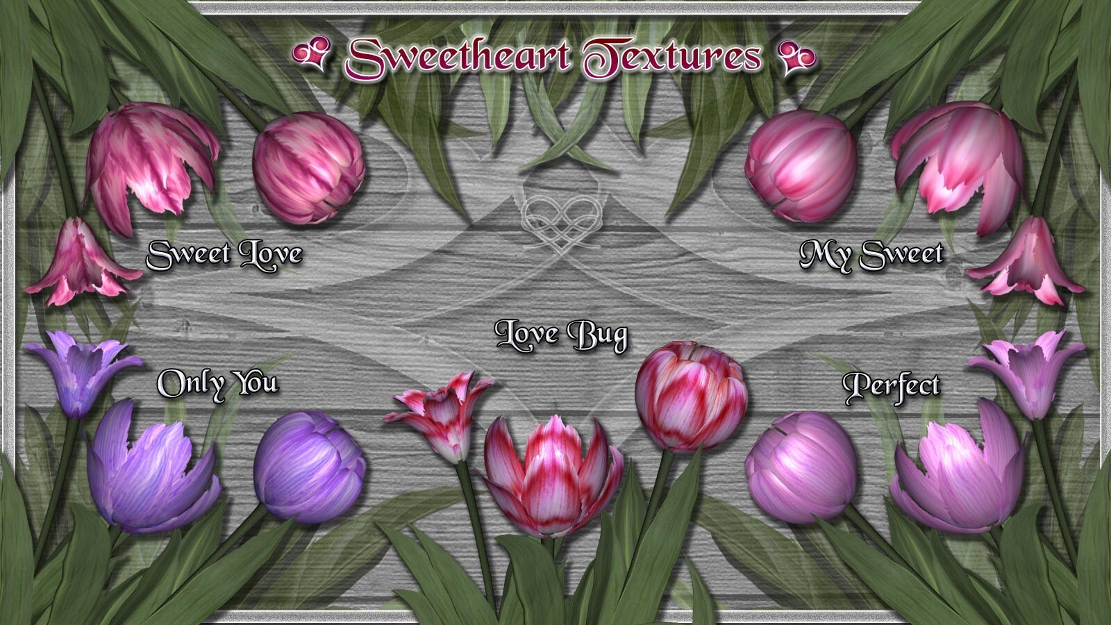 Sweetheart Textures for Lisa's Botanicals Tulips by N/A