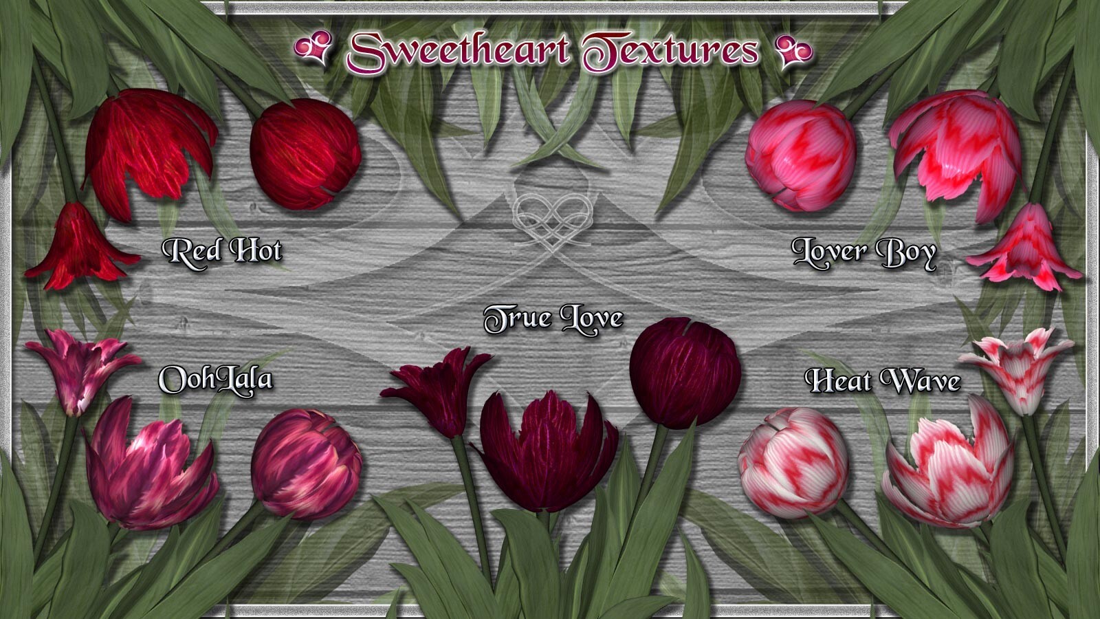 Sweetheart Textures for Lisa's Botanicals Tulips by N/A