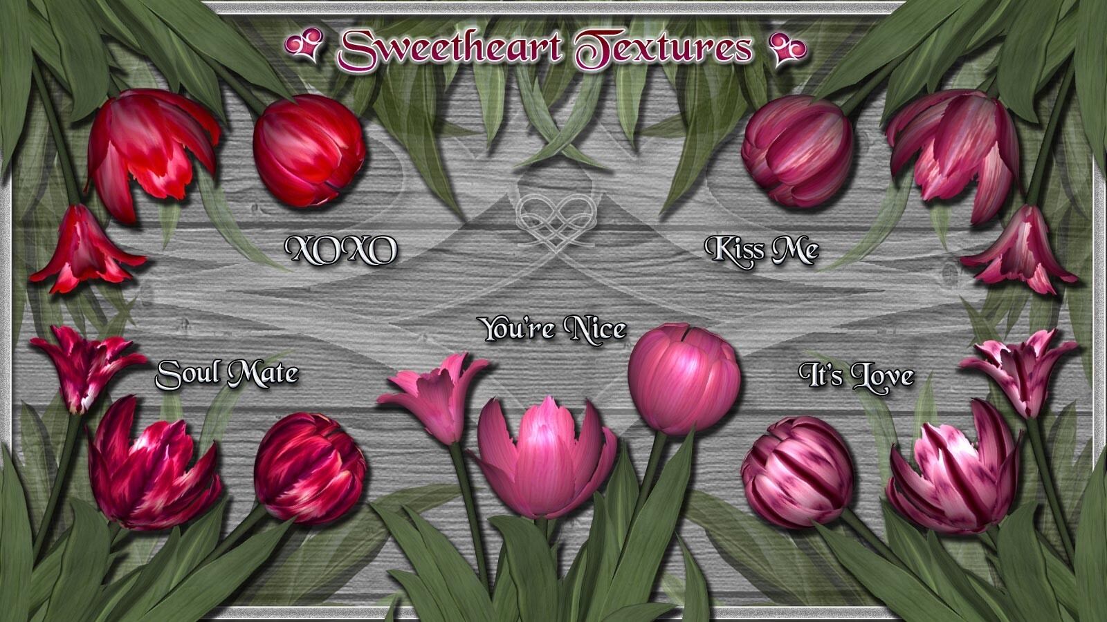 Sweetheart Textures for Lisa's Botanicals Tulips by N/A