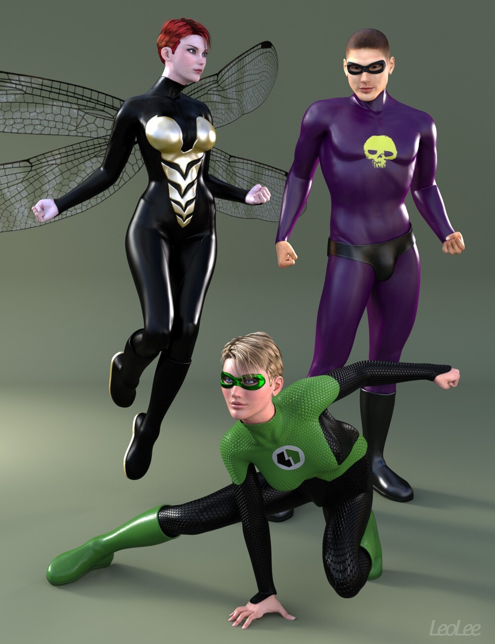 Superhero Poses for Dawn, Sora & Dusk by N/A