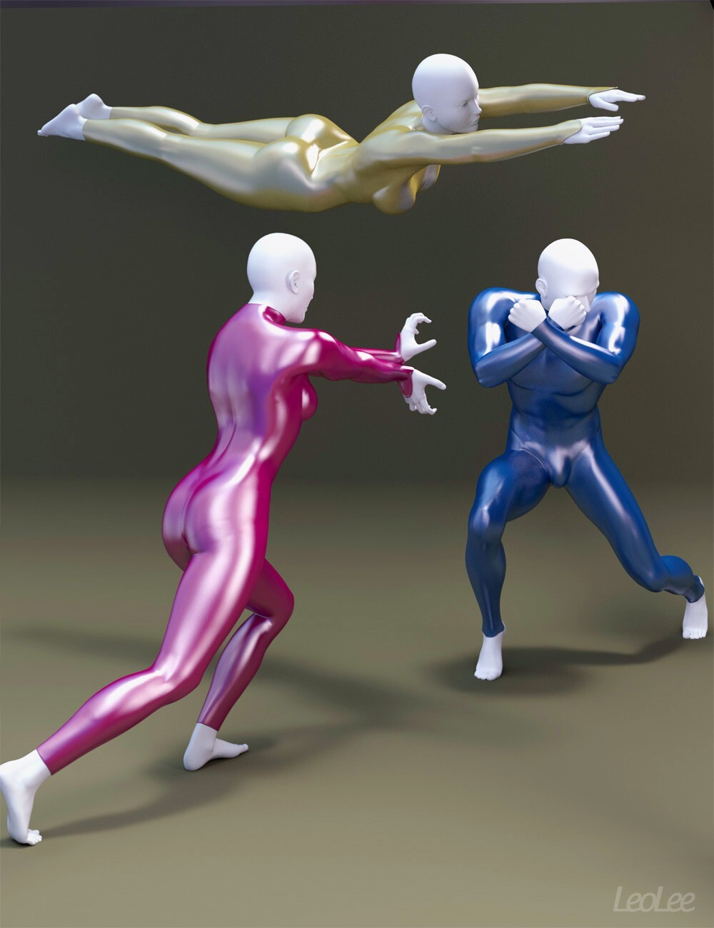 Superhero Poses for Dawn, Sora & Dusk by N/A