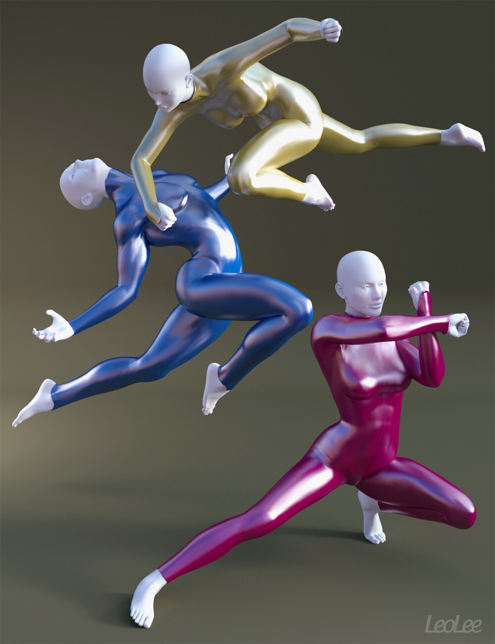 Superhero Poses for Dawn, Sora & Dusk by N/A