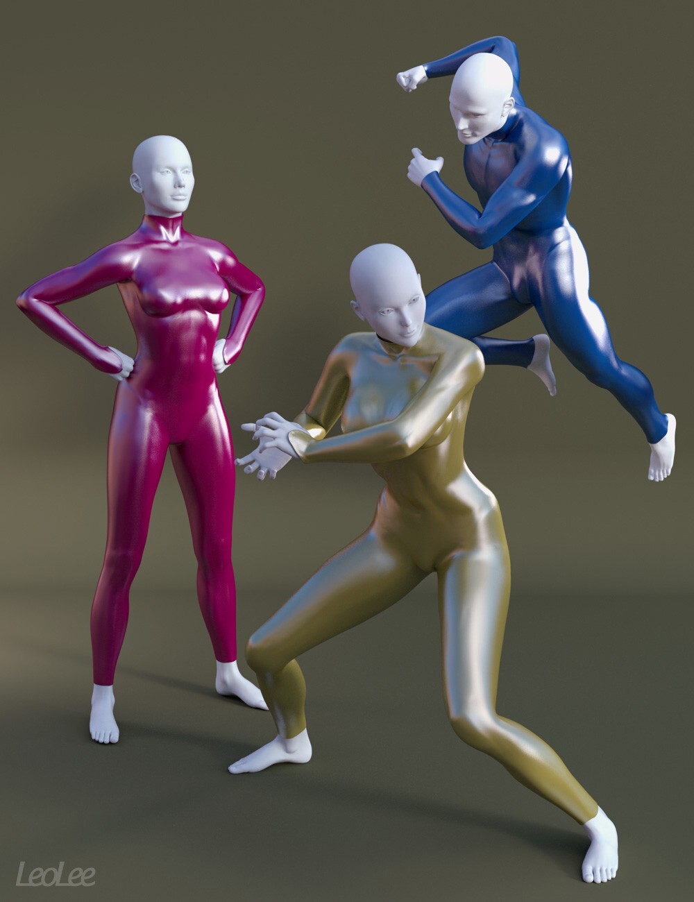 Superhero Poses for Dawn, Sora & Dusk by N/A