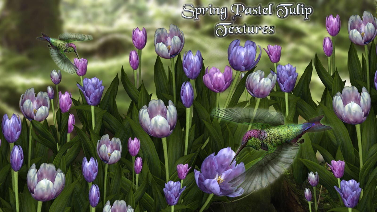 Spring Pastel Tulip Textures by N/A