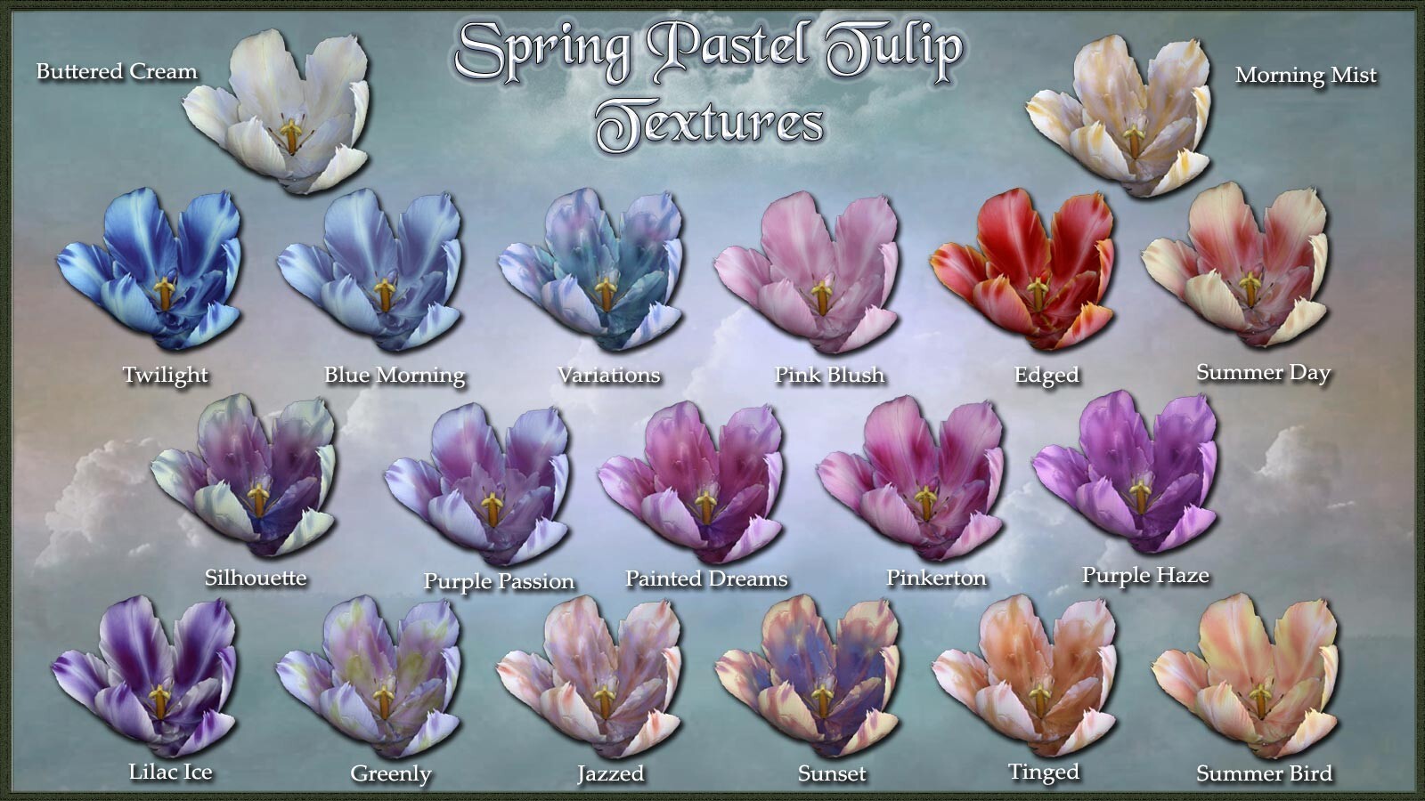 Spring Pastel Tulip Textures by N/A