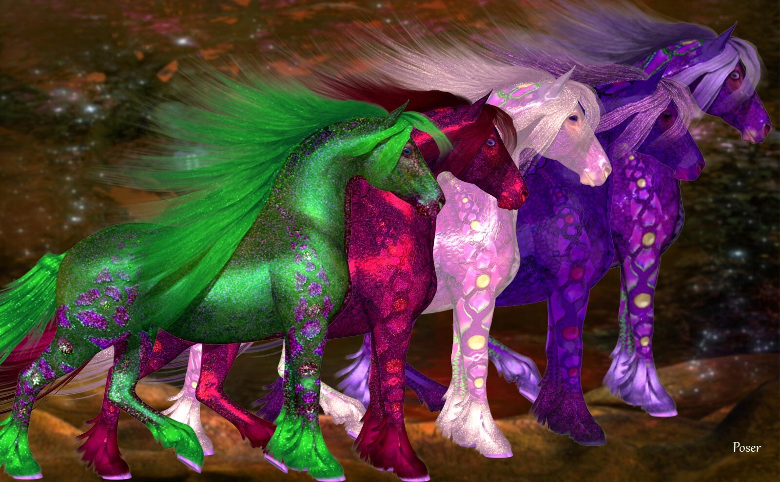 FL-RD Bejeweled-n-Glossed for the HW Horse by N/A