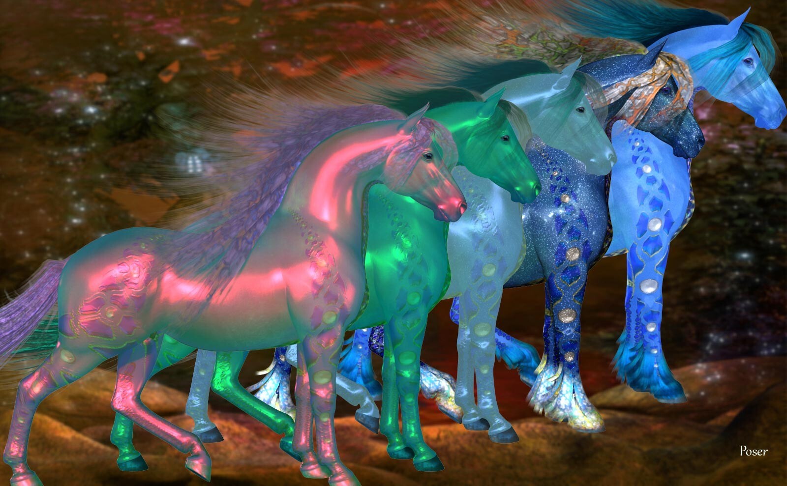 FL-RD Bejeweled-n-Glossed for the HW Horse by N/A