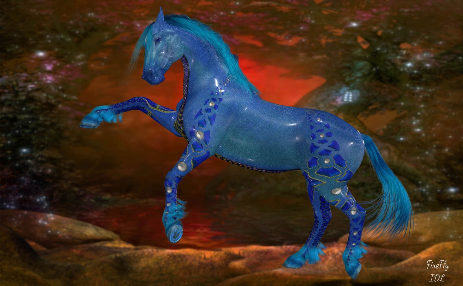 FL-RD Bejeweled-n-Glossed for the HW Horse by N/A