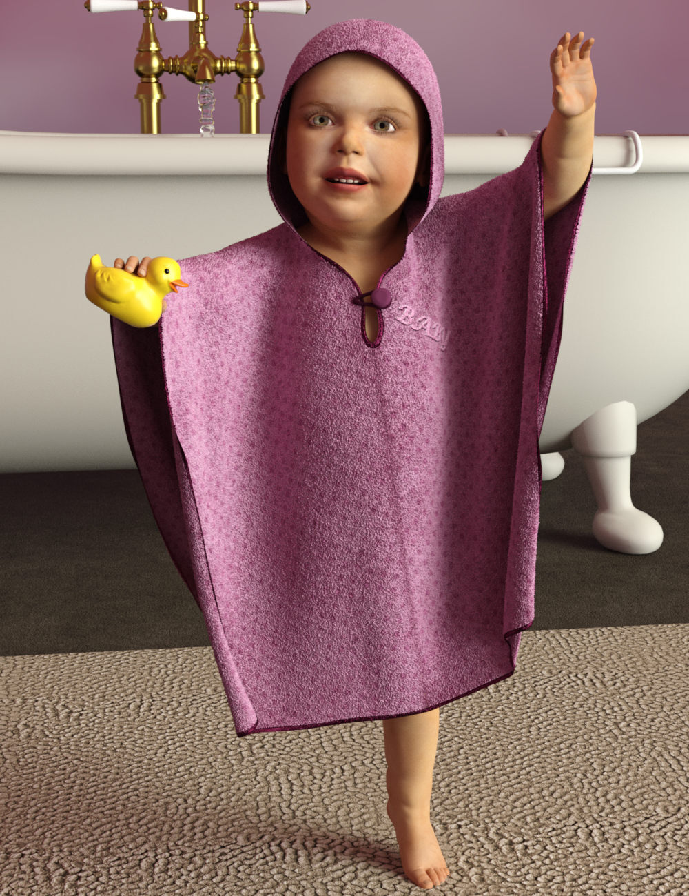 dForce Bath Cape for Baby Luna by N/A