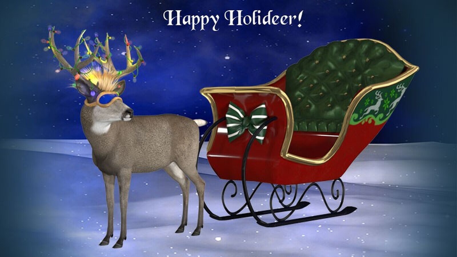 Happy Holideer for the HiveWire Mule Deer by N/A