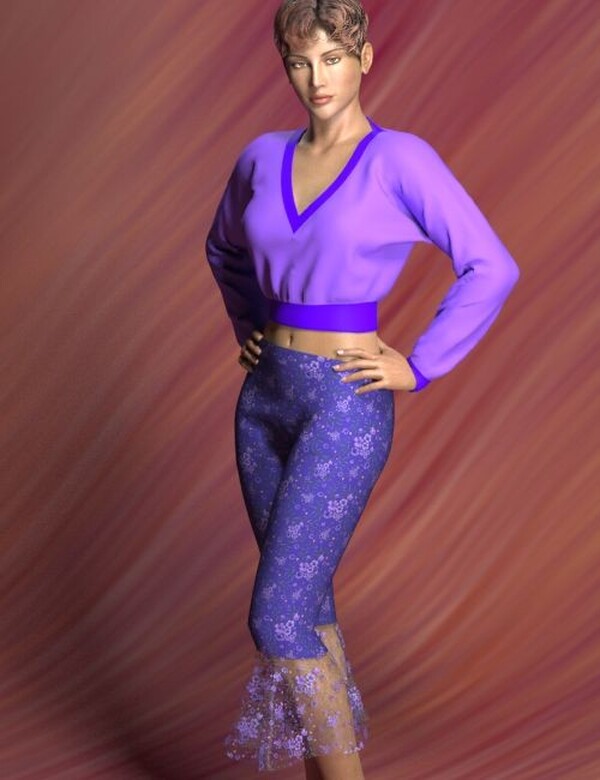 Ruffled Capris for Dawn by N/A