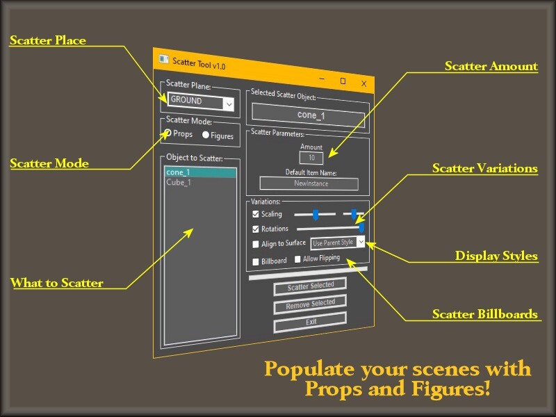 Scatter Tool for Poser 11 by N/A