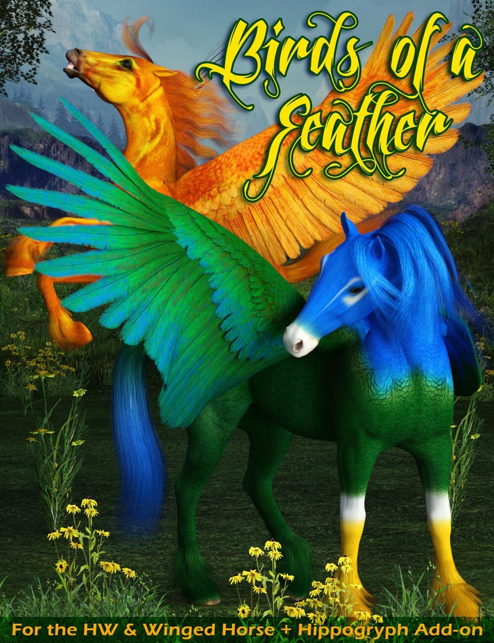 Birds of a Feather for the HW Horse, Winged Horse & Hippogryph by N/A