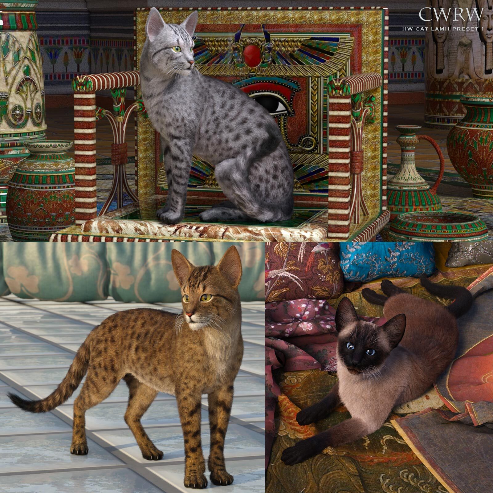 CWRW LAMH: Hive Wire Cat, Kitten, Big Dog & Puppy Bundle by N/A