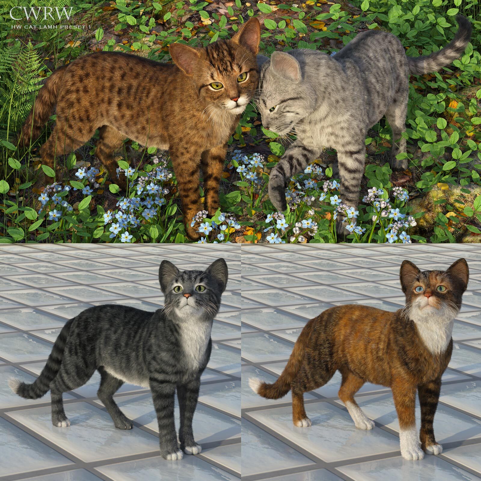 CWRW LAMH: Hive Wire Cat, Kitten, Big Dog & Puppy Bundle by N/A