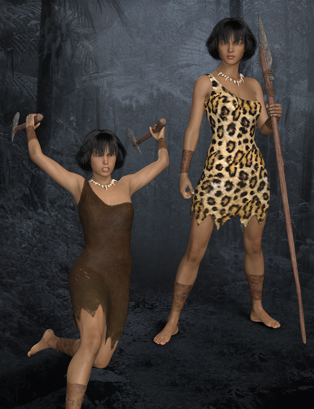 Stoneage Style Outfit Set for Genesis 8 Females by N/A
