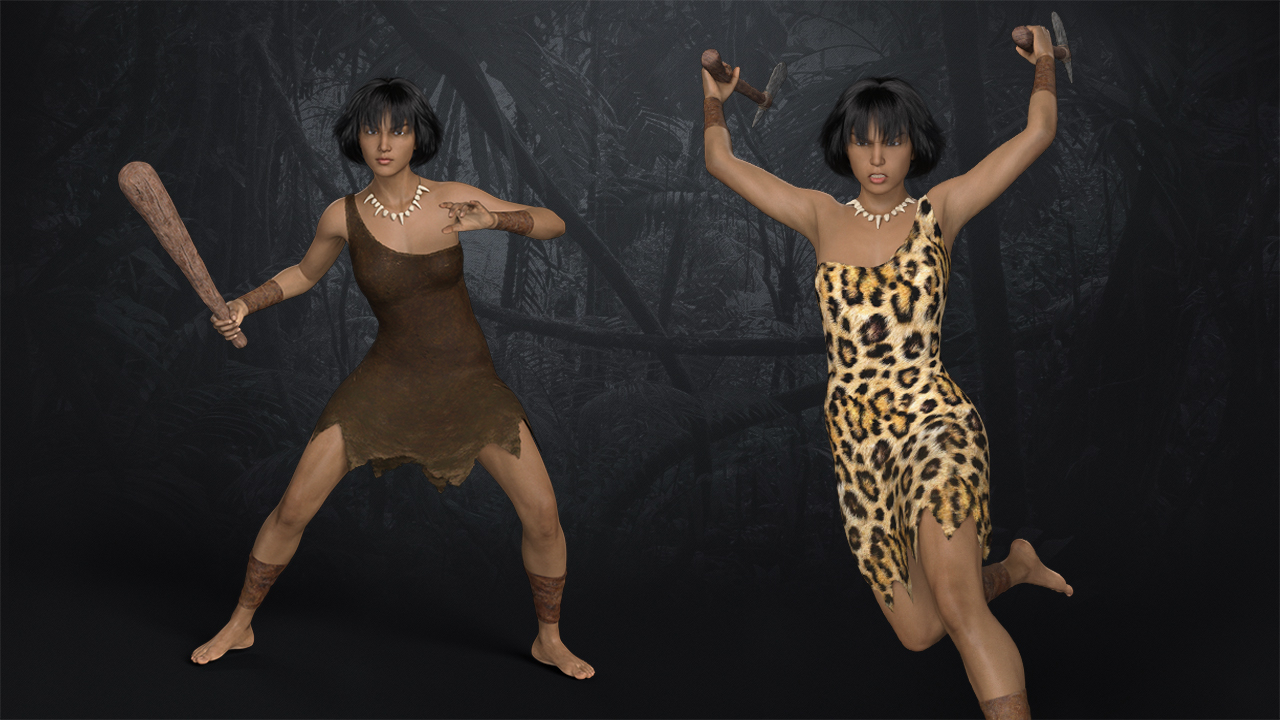 Stoneage Style Outfit Set for Genesis 8 Females by N/A