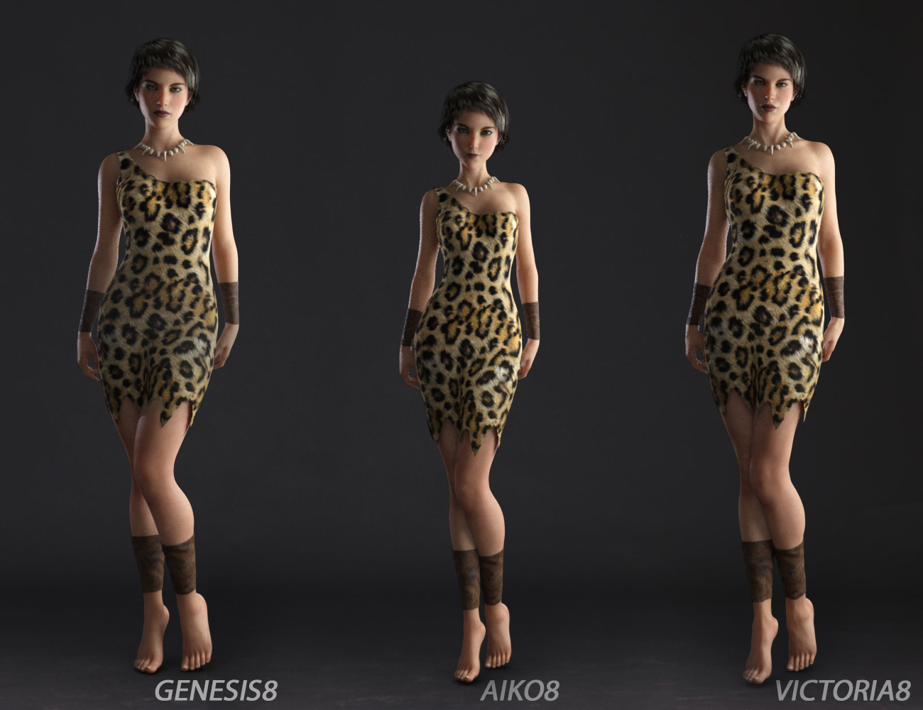 Stoneage Style Outfit Set for Genesis 8 Females by N/A